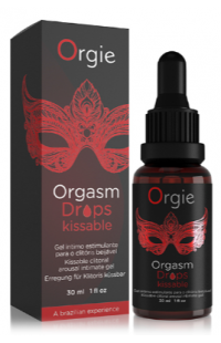 Возбуждающий съедобный гель для клитора "Orgie Orgasm Drops Kissable", 30 мл