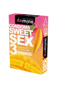 Презервативы "Domino Sweet Sex", вкусовые, манго, 3 шт.