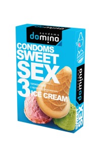 Презервативы "Domino Sweet Sex", вкусовые, мороженое, 3 шт.